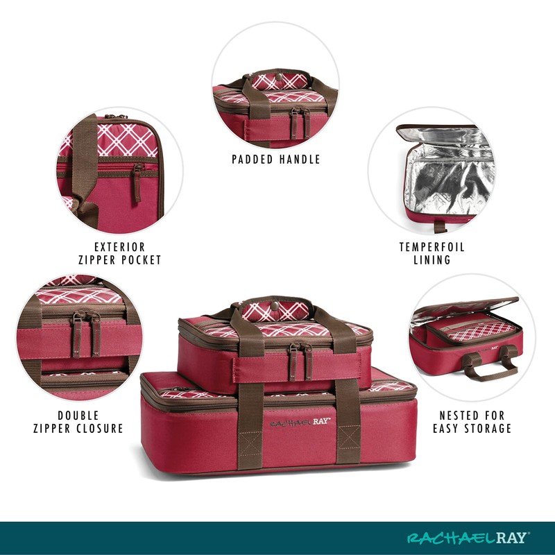 Rachael Ray Lugger Duo, Insulated Casserole Carrier for Hot or