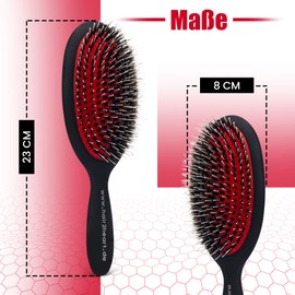 hair2heart Extensions Brush for Hair Extensions Pneumatic Brush with Natural Bristles