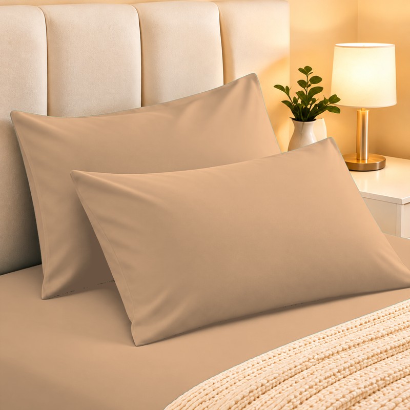 Matte Solid Color Pillowcase for Bedroom – Soft 100% Polyester