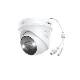 ZOSI Security Camera, PoE, 8 Megapixels, Person/Vehicle/Face AI Detection, Night Vision Photography, Wired, PoE Powered, Dome-Type, Outdoor, IP66 Waterproof, Dustproof, Sensor Luminous, Voice