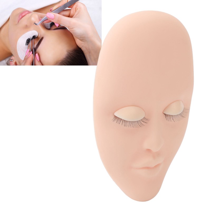 Lash Mannequin Head Eyelash Extension Practice Doll Head with 3