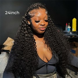 Wiggins Wig Deep Wave 13x6 Lace Front Wigs Human Hair Pre Everything Deep Wave Lace Front Wigs Ready To Go Glueless Wigs Human Hair Pre Braided Glueless Wig 16 Inch