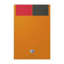 Oxford International A4 Card Cover Headbound Refill Pad, Narrow Ruled with Margin, 160 Page, 1 Notebook