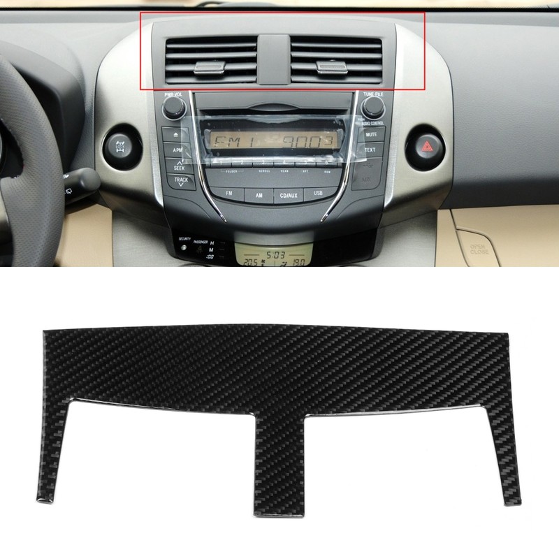 Carbon Fiber Central Control Air Vent Trim Decor Sticker Fits