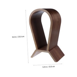 DOITOOL Gaming Headphones Stand Walnut Solid Wood Headset Rack Headset Holder Display