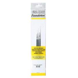 Winsor & Newton Foundation Acrylic Brush Set, Multicoloured, 7 x 1 x 4.3 cm