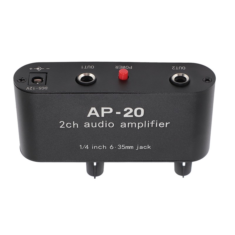 2 Channel Sound Amplifier Balanced 1/4 Inch 6.35mm Gain Independent