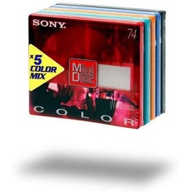 Sony ColoursMiniDisc 5-Pack 74min MD (Mixed Colour)