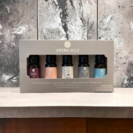 DW Home Aroma Oils Set, Lavender Chamomile, Peony Petals, Lave, Sandalwood Myrrh and Calming Waves, 5 x 0.3 Fl Oz
