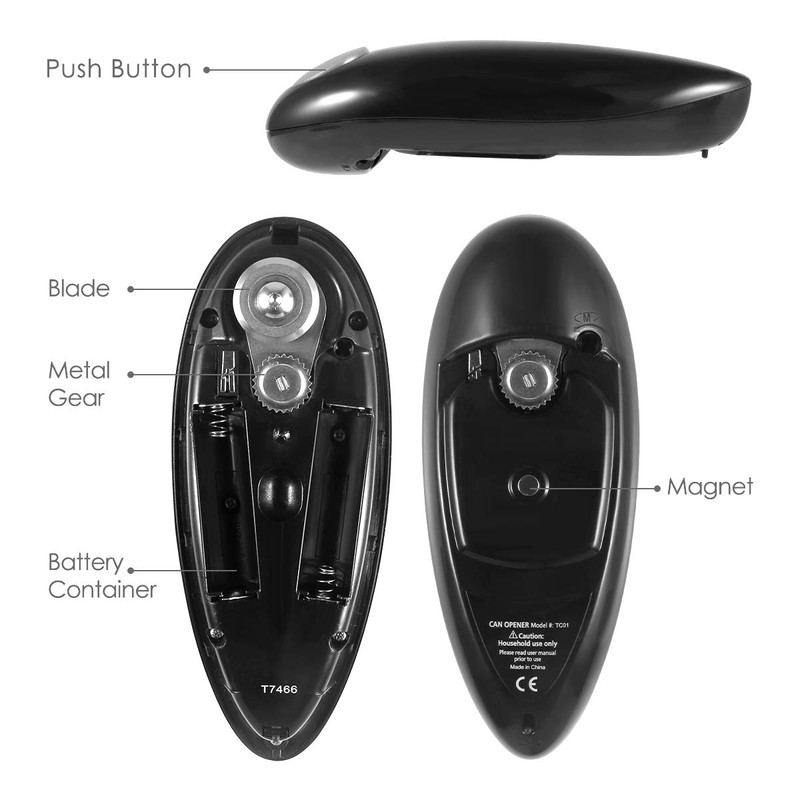 Electric Can Opener, Restaurant can Opener, Smooth Edge Automatic Electric