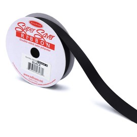 Sullivans Double Sided Satin Ribbon, 4 Meter Length x 15 mm Width, Black
