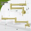 Upside Down Pot Filler Wall Mount Folding Stretchable Kitchen Restaurant