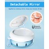 Denture Bath Case, Denture Cup, Leak Proof Portable Retainer Case,