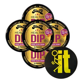 TeaZa Herbal Pouch Bangin Black Cherry 5 Cans with DC Crafts Nation Skin Can Cover - FIT Black