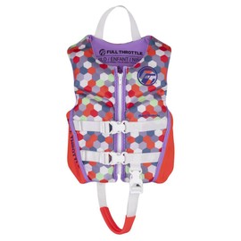 Full Throttle Child Rapid Dry Flex Back Life Jacket, Pink