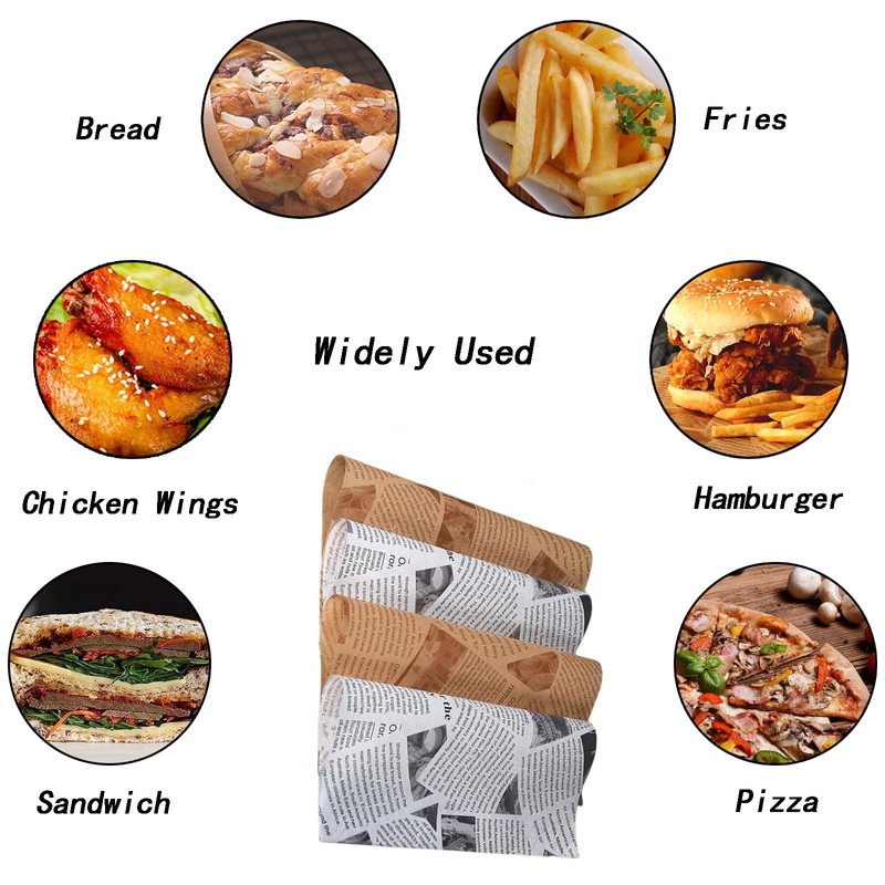 200PCS Greaseproof Non-Stick Baking Paper for Sandwiches Picnics Parties Restaurants