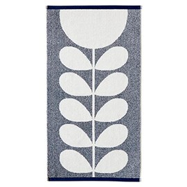 Orla Kiely Sunflower Bathroom Towel 580gsm 100% Cotton Whale Blue (Hand Towel 50 x 90 cm)