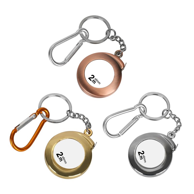 Plumdrop Measuring Tape Keychain, Functional Retractable Mini Tape Measure, 2M