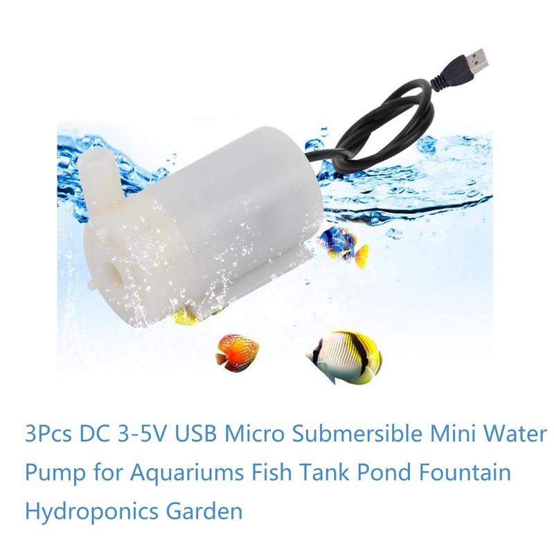 SIPYTOPF 3Pcs DC 3-5V USB Micro Submersible Mini Water Pump
