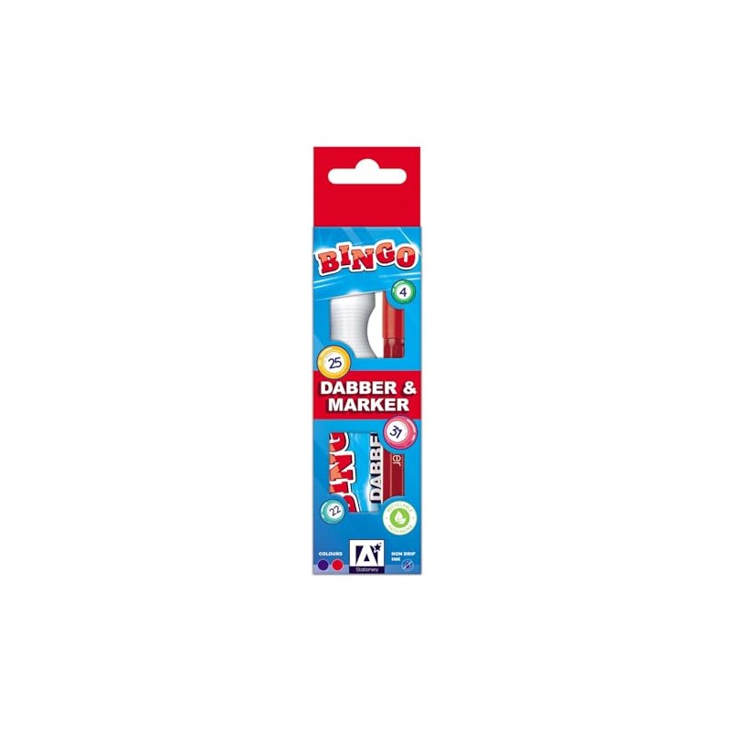 A* Stationery Bingo Game Dabber & Marker Pen No Drip