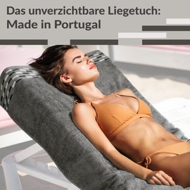 Lashuma Lugano Sauna Towel XXL Grey Terry Towelling Bath Towel Large 80 x 200 cm