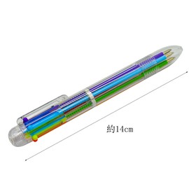 Maydahui 6-Color Ballpoint Pen, Multi-Color Ballpoint Pen, 12-Piece Set, 0.5mm, Oil-Based, Transparent, Stylish, Multi-Functional, Stationery, Writing Instruments, For Notebooks, Business Use