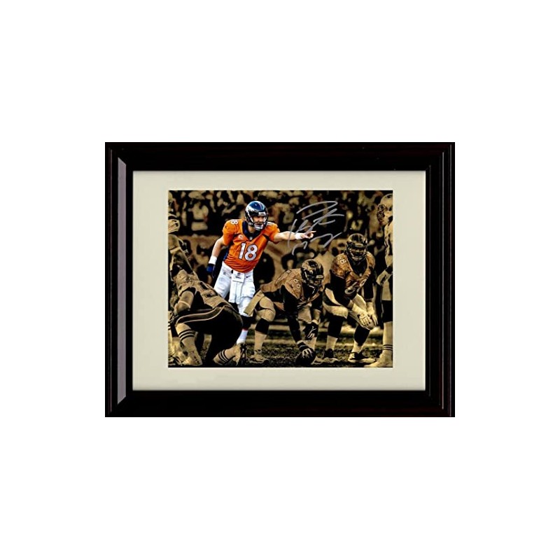 Payton Manning - Denver Football Autograph Promo Print - Spotlight