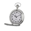 Holy Sins Jewellery Silver Colour Quartz Pocket Watch with Albert