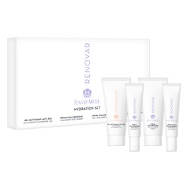 JEAN D'ARCEL RENOVAR Hydration Reisegrößen Kosmetik Set/Probier-Set - 4x Mini Reiseprodukte - Waschgel (20 ml), Serum (10 ml), Eye Cream (7,5 ml) & Face Cream (20 ml)