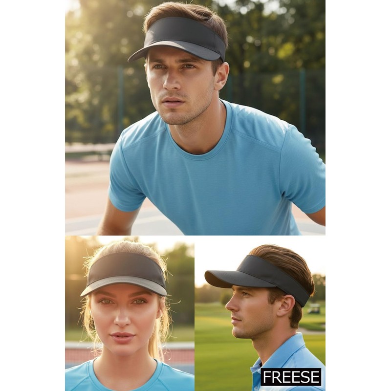 FREESE Men's Sun Visor, Golf Hat, Moisture Wicking, Quick Drying,
