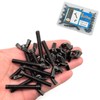 Yoliko 20 Pcs Black Zinc Coated 1/4"-20 x1-1/2 Wing Screw