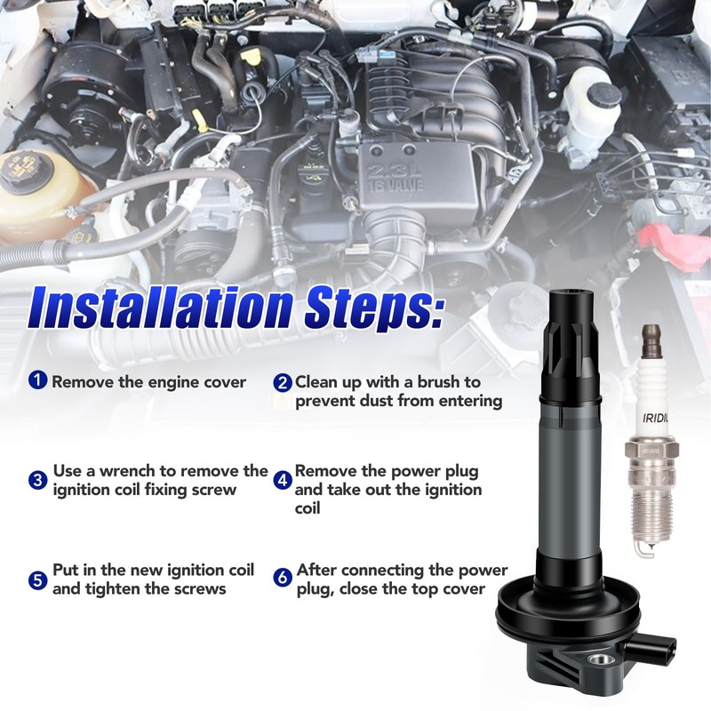 LCWRGS Ignition Coil Pack and Spark Plugs Fits for 3.5