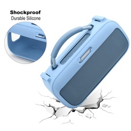 TXEsign Silicone Case for New Bose SoundLink Max Portable Speaker, Travel Carrying Case Protective Replacement Cover with Shoulder Strap Charging Port Cover (Blue Dusk)