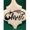 Handmade Christ Ornament With Nativity Scene Christmas Tree Arabesque Tile