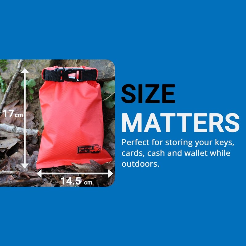 Survival Duck 1L Lightweight Dry Sack, Small Waterproof Dry Bag