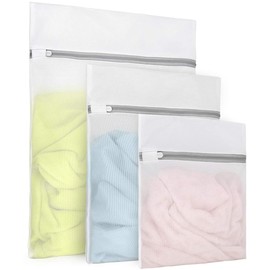 Muchfun 3Pcs Durable Fine Mesh Laundry Bags for Delicates (1Large, 1Medium, 1Small)