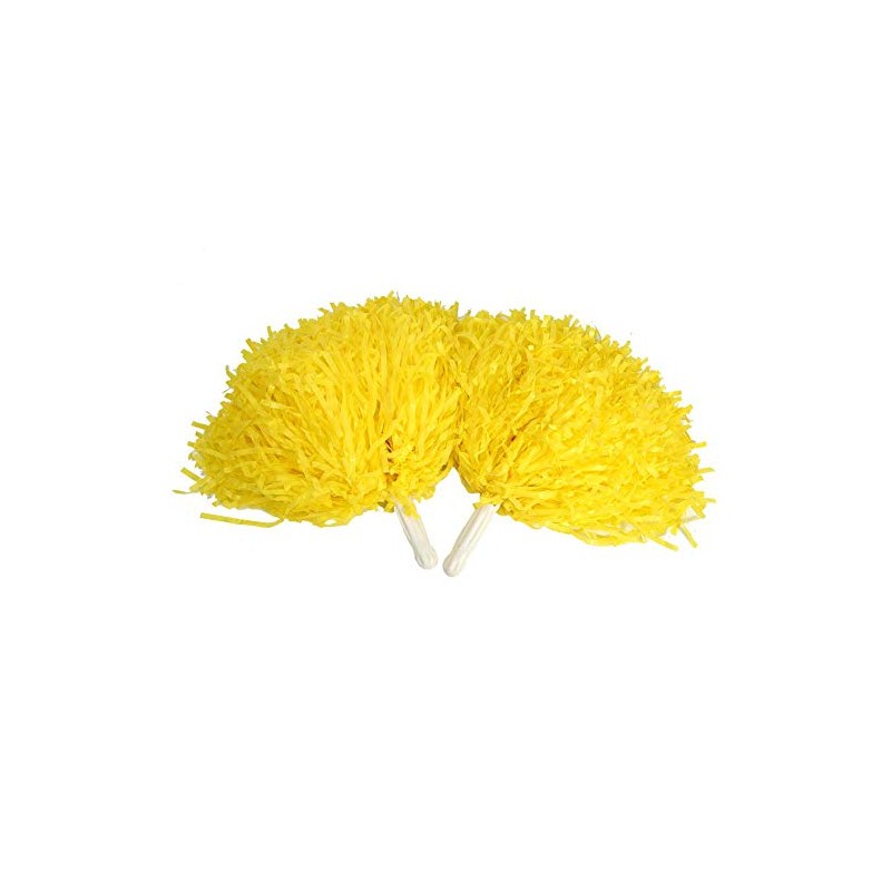 Qiterr Pompoms Cheer,Chear Poms Cheerleader Poms Aerobics Dance Useful Accessories(Yellow)