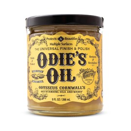 Odie's Oil - Universal Finish for Wood, Leather, Plastic, Vinyl, Metal & More - 9 Oz Jar - Waterproofs, Food Safe, Solvent Free Non-Toxic Finish