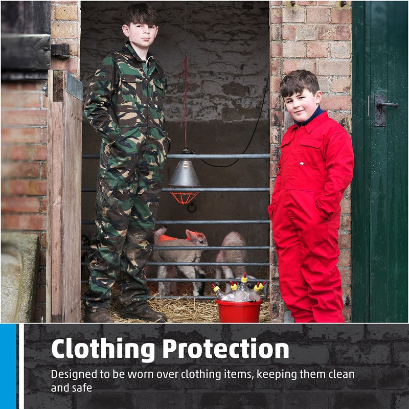 Blue Castle 333/RY-28 earaway Junior Coverall Boilersuit - Blue, 7-8