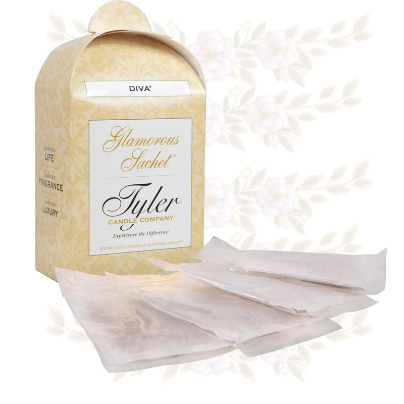 Tyler Candle Diva Dryer Sachets, 8 Glamorous Reusable Dryer Sachets,