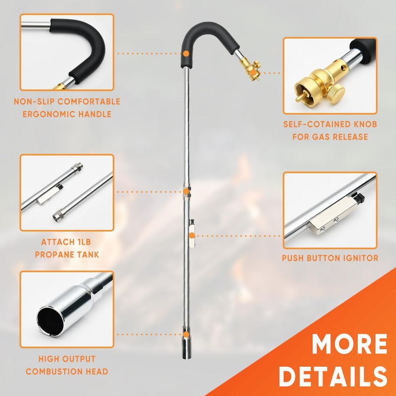 CAMPFIRE Weed Burner Propane Torch With Storage Bag,Weed Torch With