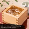 TIKUSAN Wooden Sake Cups Masu Japanese Hinoki Wood Sake Box