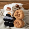 Cute Cat Paw Socks,Fleece Winter Furry Socks Cat Printed Calf