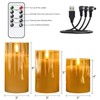 GenSwin Rechargeable LED Flameless Flickering Glass Candles with Remote Timer,