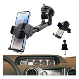 Soporte Celular Auto 3 en 1 Base Telefono Tablero Rejilla Parabrisas Holder 360 Carro Color Negro