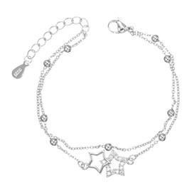 kelistom 925 Sterling Silver Bracelets for Women, Love Heart Charm Chain Bracelet Bangle Fashion Jewelry Gifts