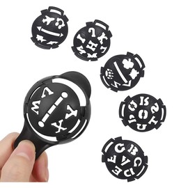 PRATYAHARA Golf Ball Markers, Color Line Marker Pens, Three Track Plastic Golf Ball Marking Alignment Tool Kit, Black