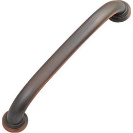 Hickory Hardware 1 Pack Solid Core Kitchen Cabinet Pulls, Luxury Cabinet Handles, Doors & Dresser Drawers, 5-1/16 Inch (128mm) Hole Center, Oil-Rubbed Bronze Highlighted, Zephyr Collection