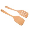 2Pcs Wooden Spatula Heat Resistant Light Weight Kitchen Cooking Utensils