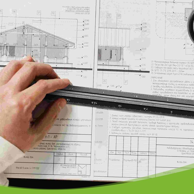 EIHI 1 x 30 cm long aluminium ruler triangular, triangular